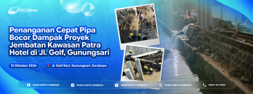 Perbaikan pipa bocor di Jl Gunungsari