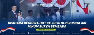 Upacara Bendera Peringatan HUT ke-80 RI di Perumda Air Minum Surya Sembada