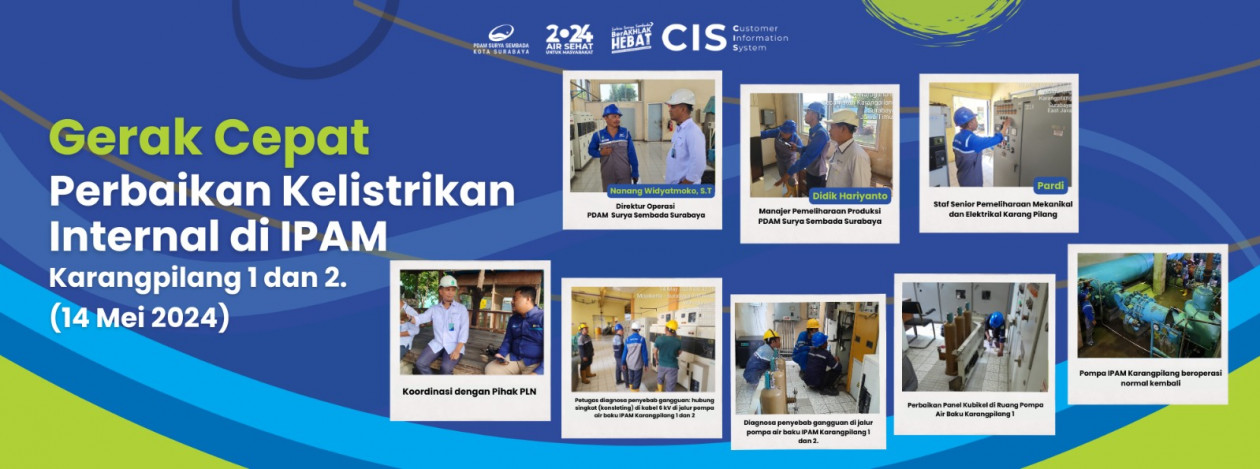 Perbaikan Internal Kelistrikan di IPAM Karangpilang