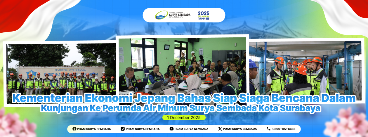 Kementerian Perekonomian Jepang Kunjungan ke IPAM Ngagel Bahas Siaga Bencana