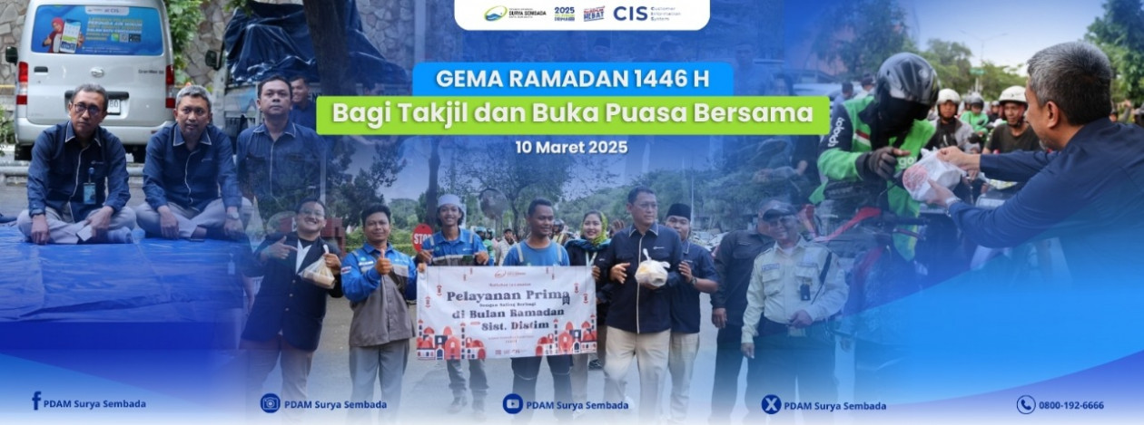 Perumda Air Minum Surya Sembada Gelar Bagi Takjil dan Buka Puasa Bersama