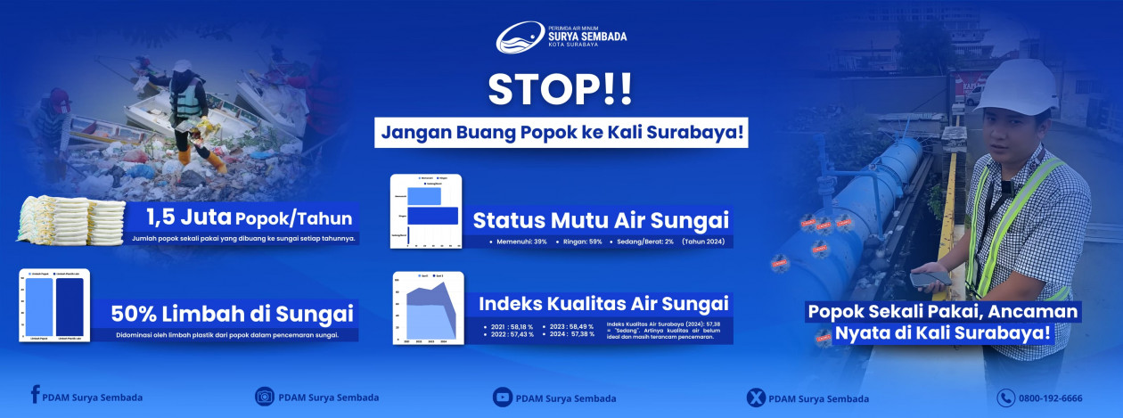 Stop Buang Popok di Kali Surabaya!